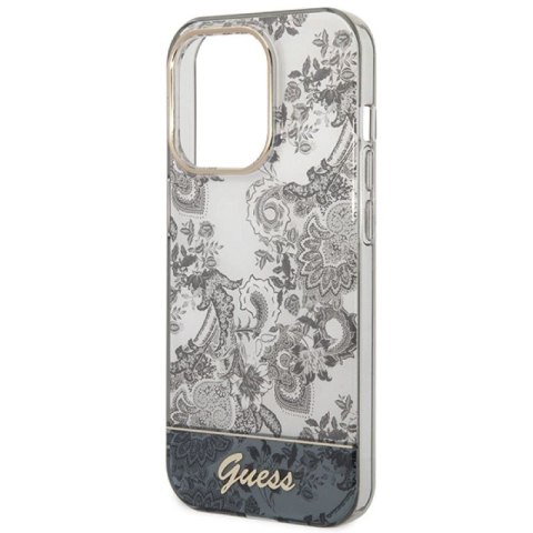 Etui Guess Porcelain Collection na iPhone 14 Pro - szare Guess