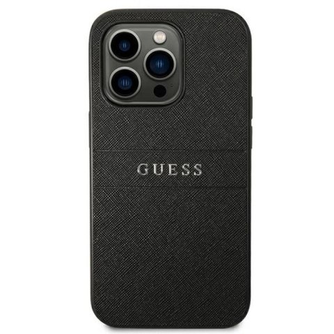 Etui Guess Saffiano Strap na iPhone 14 Pro - czarne Guess