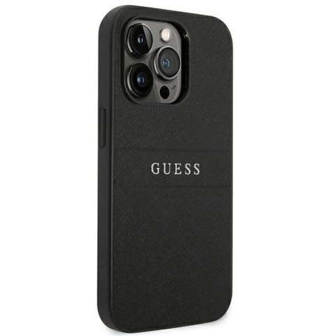 Etui Guess Saffiano Strap na iPhone 14 Pro - czarne Guess