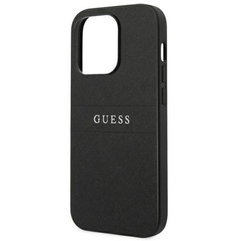 Etui Guess Saffiano Strap na iPhone 14 Pro - czarne Guess