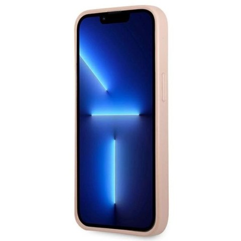 Etui Guess Saffiano Triangle Logo Cardslot na iPhone 13 Pro / iPhone 13 - różowe Guess