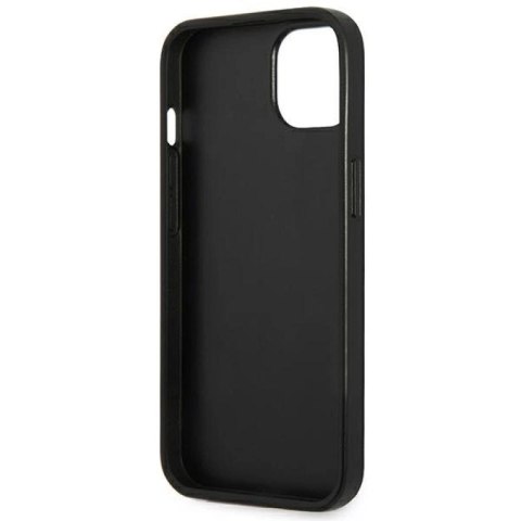 Etui Guess Saffiano Triangle Logo na iPhone 13 mini - srebrne Guess