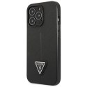 Etui Guess Saffiano Triangle Logo na iPhone 14 Pro - czarne Guess