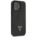 Etui Guess Saffiano Triangle Logo na iPhone 14 Pro - czarne Guess
