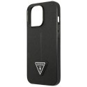 Etui Guess Saffiano Triangle Logo na iPhone 14 Pro - czarne Guess