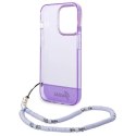Etui Guess Translucent Pearl Strap na iPhone 14 Pro - fioletowe Guess