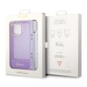 Etui Guess Translucent Pearl Strap na iPhone 14 Pro - fioletowe Guess