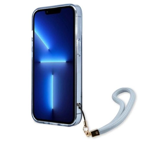 Etui Guess Translucent Strap na iPhone 13 Pro / iPhone 13 - niebieskie Guess