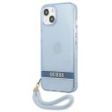 Etui Guess Translucent Strap na iPhone 13 - niebieskie Guess