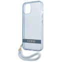 Etui Guess Translucent Strap na iPhone 13 - niebieskie Guess