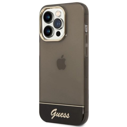 Etui Guess Translucent na iPhone 14 Pro - czarne Guess