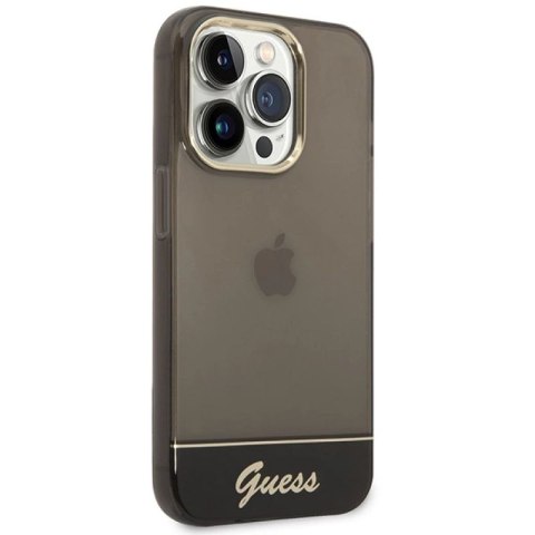 Etui Guess Translucent na iPhone 14 Pro - czarne Guess