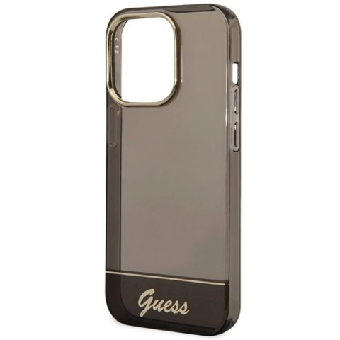Etui Guess Translucent na iPhone 14 Pro - czarne Guess