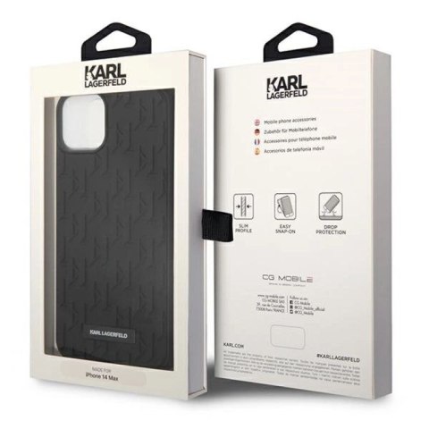 Etui Karl Lagerfeld 3D Monogram na iPhone 14 Plus - czarne Karl Lagerfeld