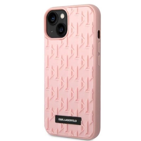 Etui Karl Lagerfeld 3D Monogram na iPhone 14 Plus - różowe Karl Lagerfeld