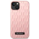Etui Karl Lagerfeld 3D Monogram na iPhone 14 Plus - różowe Karl Lagerfeld