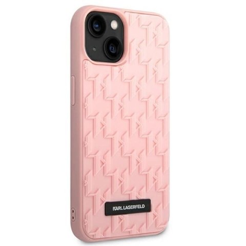 Etui Karl Lagerfeld 3D Monogram na iPhone 14 Plus - różowe Karl Lagerfeld