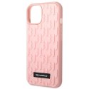 Etui Karl Lagerfeld 3D Monogram na iPhone 14 Plus - różowe Karl Lagerfeld