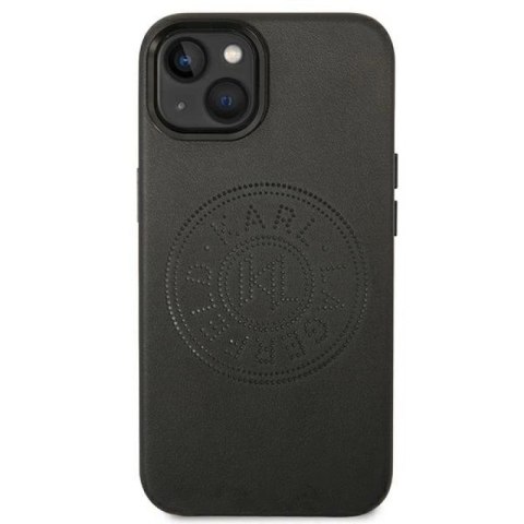 Etui Karl Lagerfeld Leather Perforated Logo na iPhone 14 Plus - czarne Karl Lagerfeld