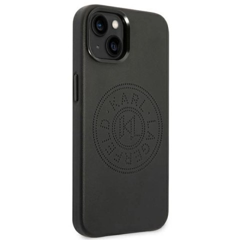 Etui Karl Lagerfeld Leather Perforated Logo na iPhone 14 Plus - czarne Karl Lagerfeld