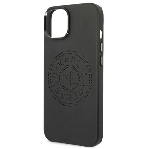 Etui Karl Lagerfeld Leather Perforated Logo na iPhone 14 Plus - czarne Karl Lagerfeld