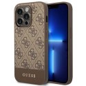 Guess GUHCP14LG4GLBR iPhone 14 Pro 6,1" brązowy/brown hard case 4G Stripe Collection Guess