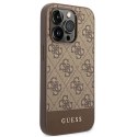 Guess GUHCP14LG4GLBR iPhone 14 Pro 6,1" brązowy/brown hard case 4G Stripe Collection Guess