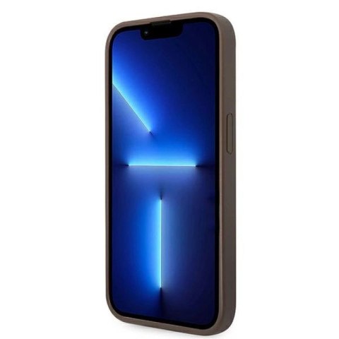 Guess GUHCP14LG4GLBR iPhone 14 Pro 6,1" brązowy/brown hard case 4G Stripe Collection Guess