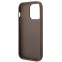 Guess GUHCP14LG4GLBR iPhone 14 Pro 6,1" brązowy/brown hard case 4G Stripe Collection Guess