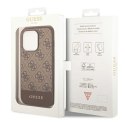 Guess GUHCP14LG4GLBR iPhone 14 Pro 6,1" brązowy/brown hard case 4G Stripe Collection Guess