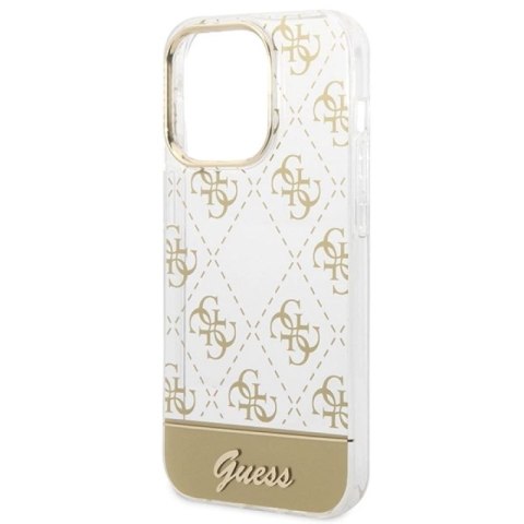 Guess GUHCP14LHG4MHG iPhone 14 Pro 6,1" złoty/gold hardcase 4G Pattern Script Guess