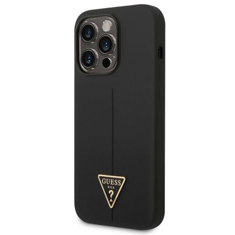 Guess GUHCP14LSLTGK iPhone 14 Pro 6,1" czarny/black hardcase Silicone Triangle WD