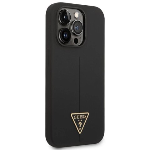 Guess GUHCP14LSLTGK iPhone 14 Pro 6,1" czarny/black hardcase Silicone Triangle WD