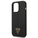 Guess GUHCP14LSLTGK iPhone 14 Pro 6,1" czarny/black hardcase Silicone Triangle WD