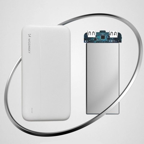 Wozinsky powerbank Li-Po 10000mAh 2 x USB biały (WPBWE1) Wozinsky