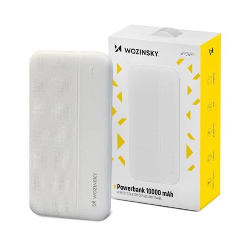 Wozinsky powerbank Li-Po 10000mAh 2 x USB biały (WPBWE1) Wozinsky