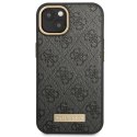 Etui Guess 4G Logo Plate MagSafe na iPhone 14 Plus - czarne Guess