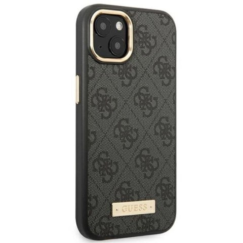 Etui Guess 4G Logo Plate MagSafe na iPhone 14 Plus - czarne Guess