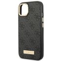 Etui Guess 4G Logo Plate MagSafe na iPhone 14 Plus - czarne Guess