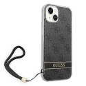 Etui Guess 4G Print Strap na iPhone 14 Plus - czarne Guess