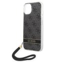 Etui Guess 4G Print Strap na iPhone 14 Plus - czarne Guess