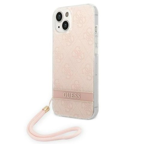 Etui Guess 4G Print Strap na iPhone 14 Plus - różowe Guess