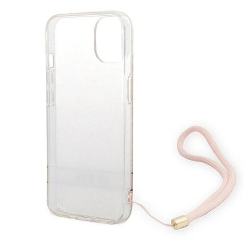 Etui Guess 4G Print Strap na iPhone 14 Plus - różowe Guess