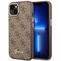 Etui Guess 4G Vintage Gold Logo na iPhone 14 Plus - brązowe Guess