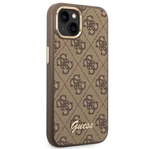 Etui Guess 4G Vintage Gold Logo na iPhone 14 Plus - brązowe Guess