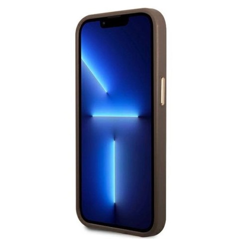 Etui Guess 4G Vintage Gold Logo na iPhone 14 Plus - brązowe Guess