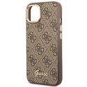 Etui Guess 4G Vintage Gold Logo na iPhone 14 Plus - brązowe Guess