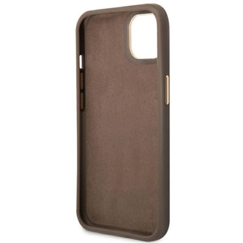 Etui Guess 4G Vintage Gold Logo na iPhone 14 Plus - brązowe Guess