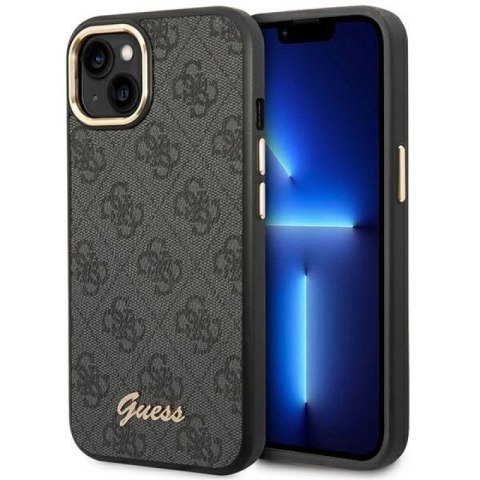 Etui Guess 4G Vintage Gold Logo na iPhone 14 Plus - czarne Guess