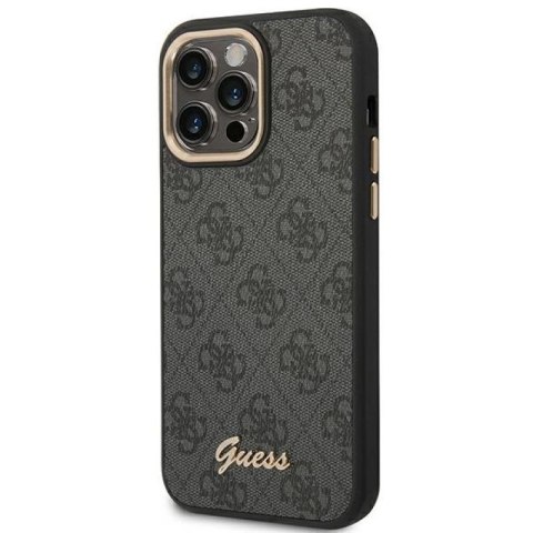 Etui Guess 4G Vintage Gold Logo na iPhone 14 Pro Max - czarne Guess